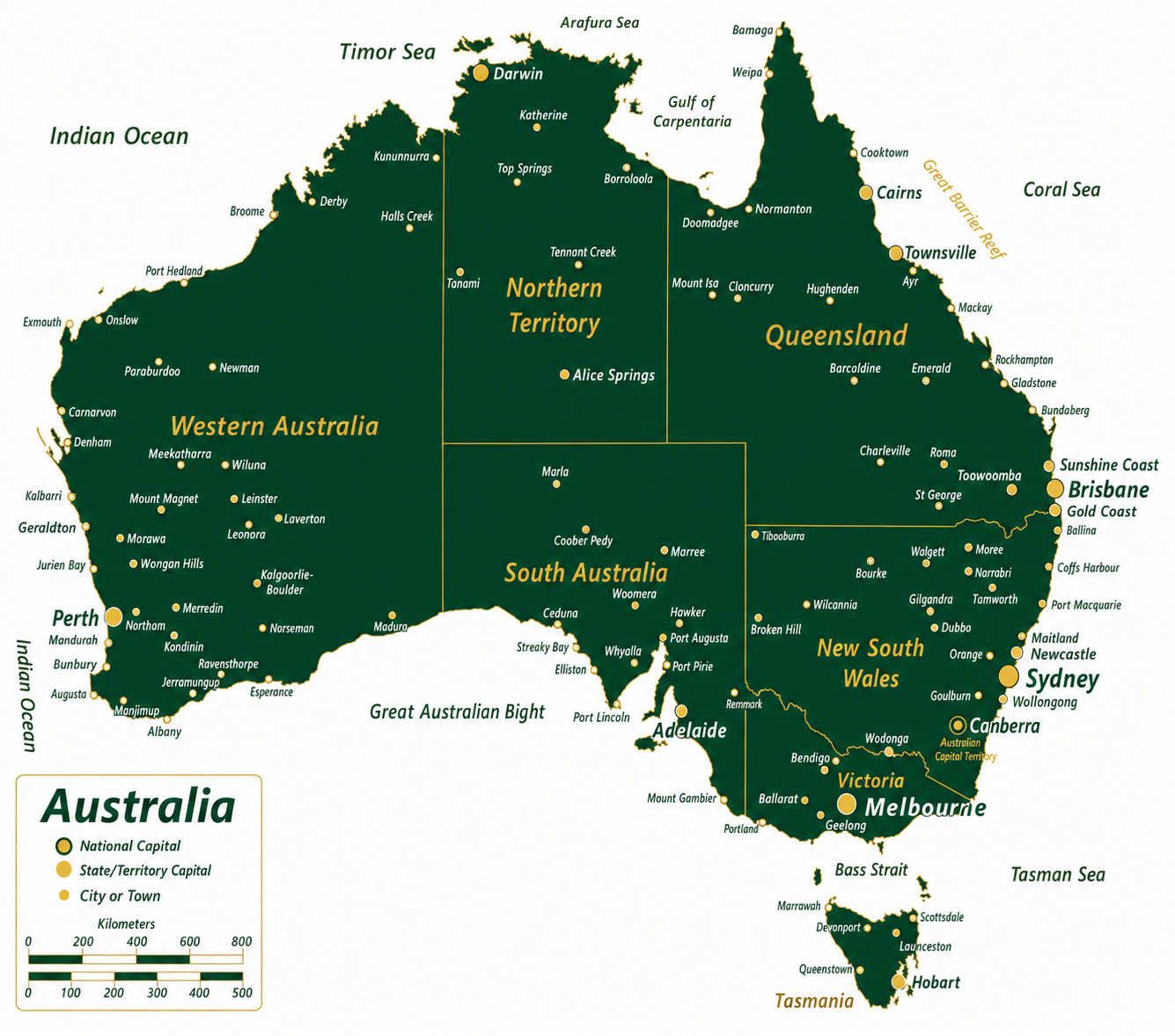 Map of Australia showing AusFirst Engineering site locations attended nationally, including Darwin, Alice Springs, Coober Pedy, Ceduna, Adelaide, Broken Hill, Sydney, Canberra, Melbourne, Brisbane, Mount Isa, Port Hedland, Karratha, Newman, Meekatharra, Perth, Denham, Esperance, and Albany.