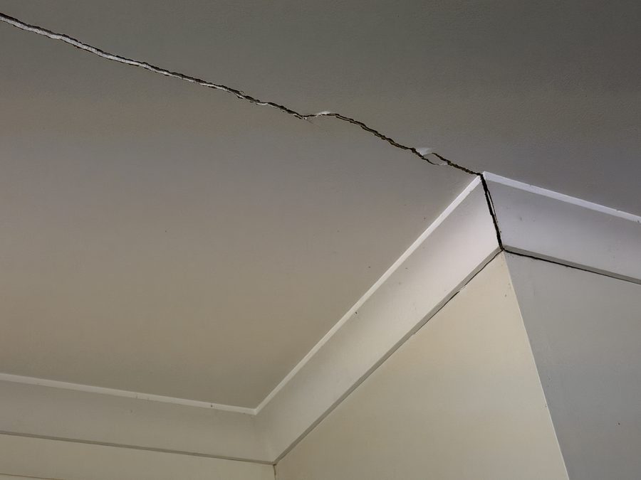Structural cracking along cornice junction